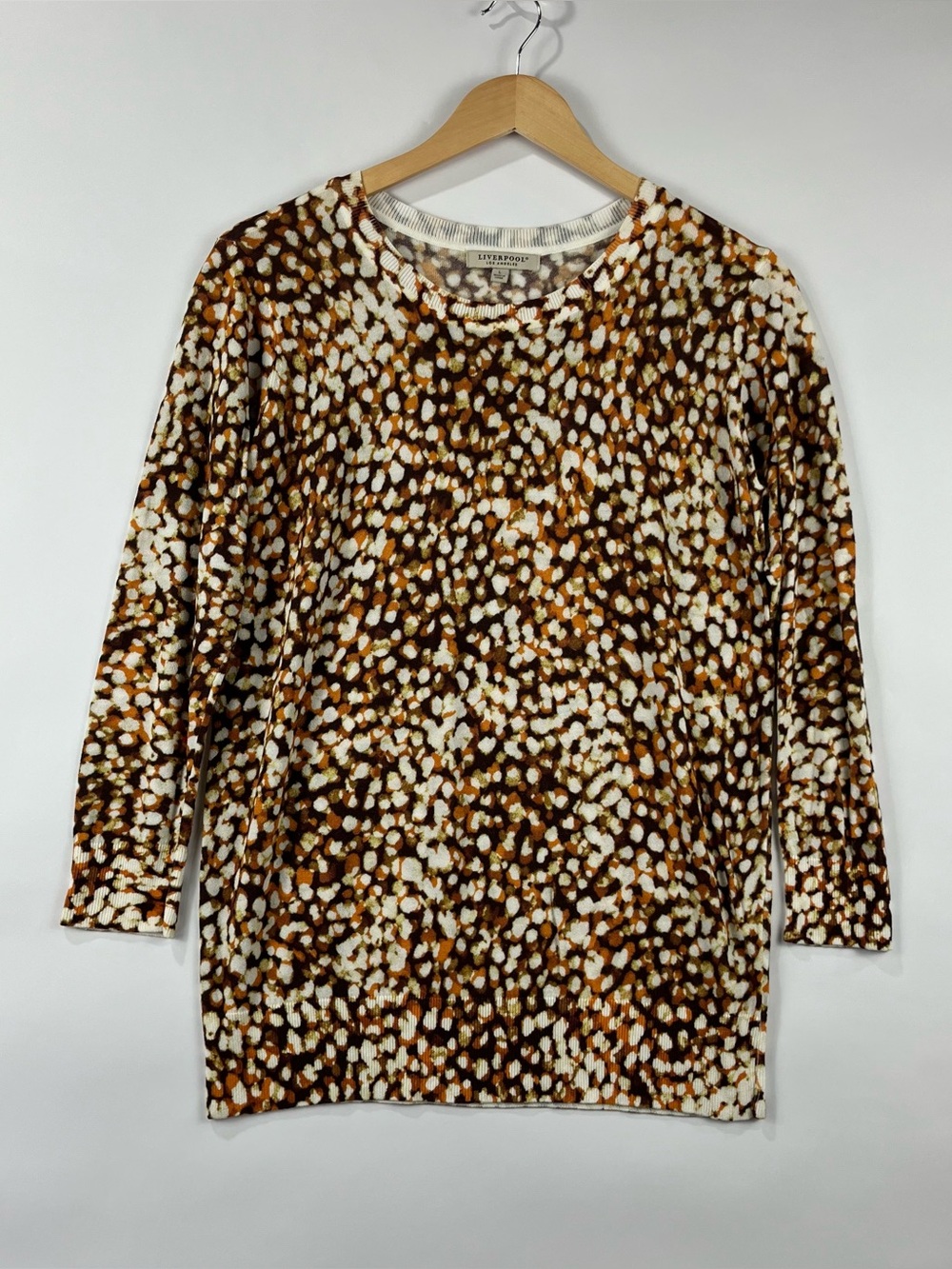 Liverpool Los Angeles Raindrop Sweater Tunic Long Sleeve Crew Neck L